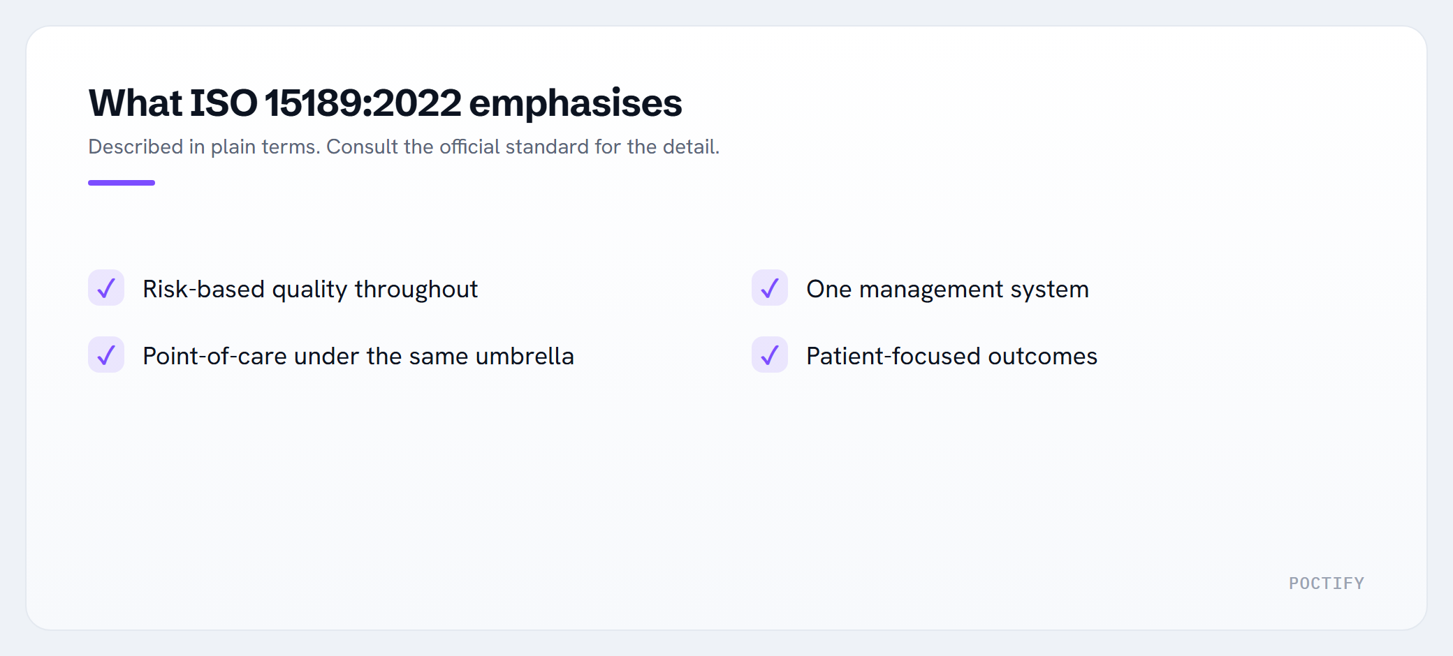 What ISO 15189:2022 emphasises